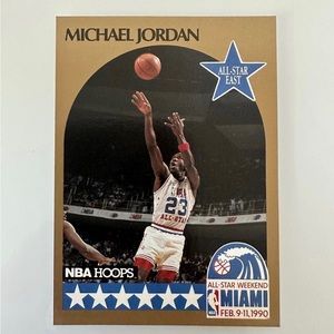 Michael Jordan Vintage 1990 NBA Hoops Gold All-Star Card #5 Chicago Bulls